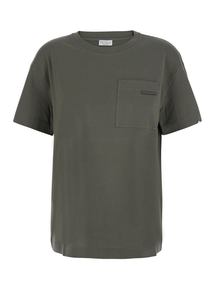 Green Crew Neck T-Shirt 1