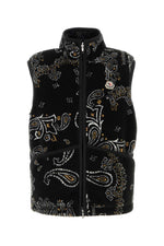 Black Paisley Mock Collar Jacket 1