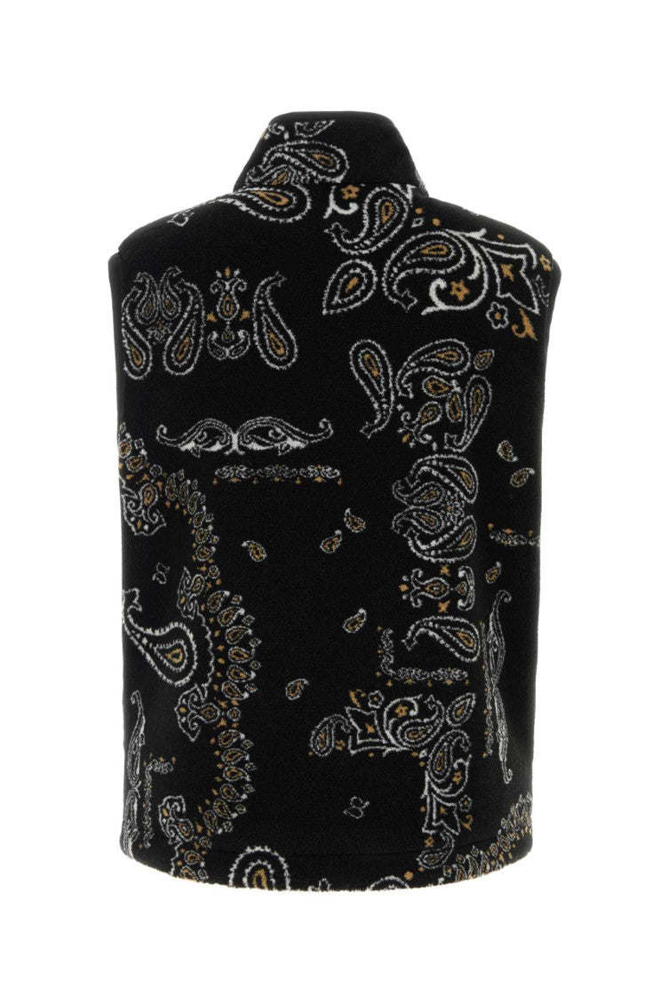 Black Paisley Mock Collar Jacket 2