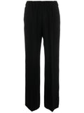 Black Straight Elasticated Pants 1