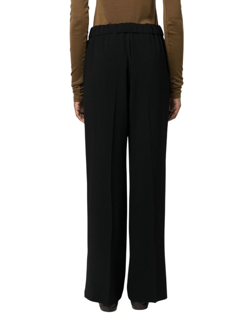 Black Straight Elasticated Pants 2