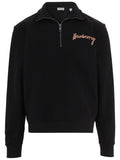 Black Half Zip Logo Sweater 1