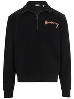 Black Half Zip Logo Sweater 1