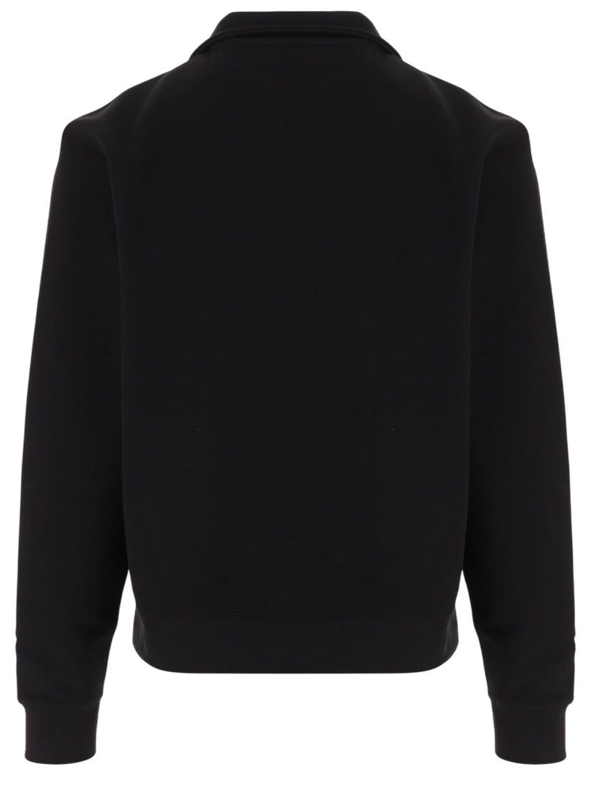 Black Half Zip Logo Sweater 2