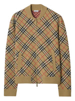 Beige Check Zip Up Jacket 1