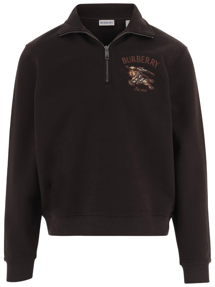 Dark Brown Logo Sweater 1