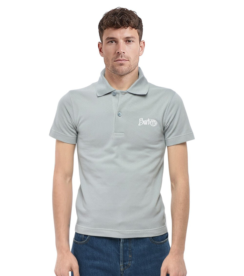 Grey Shirt Collar Polo 1