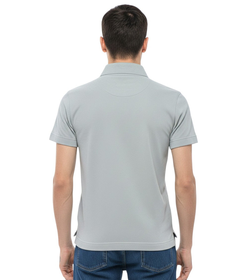 Grey Shirt Collar Polo 2