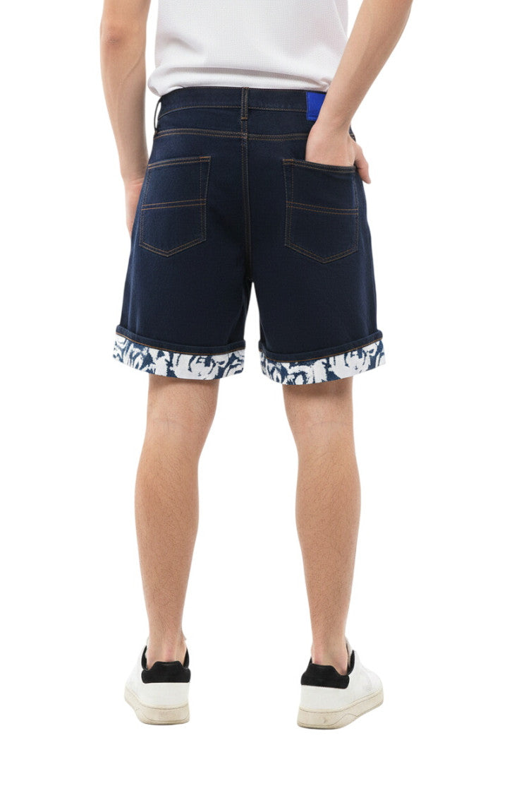 Indigo Blue Solid Shorts 2