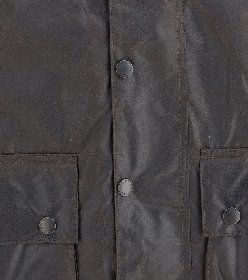 Black Solid Waxed Jacket 3