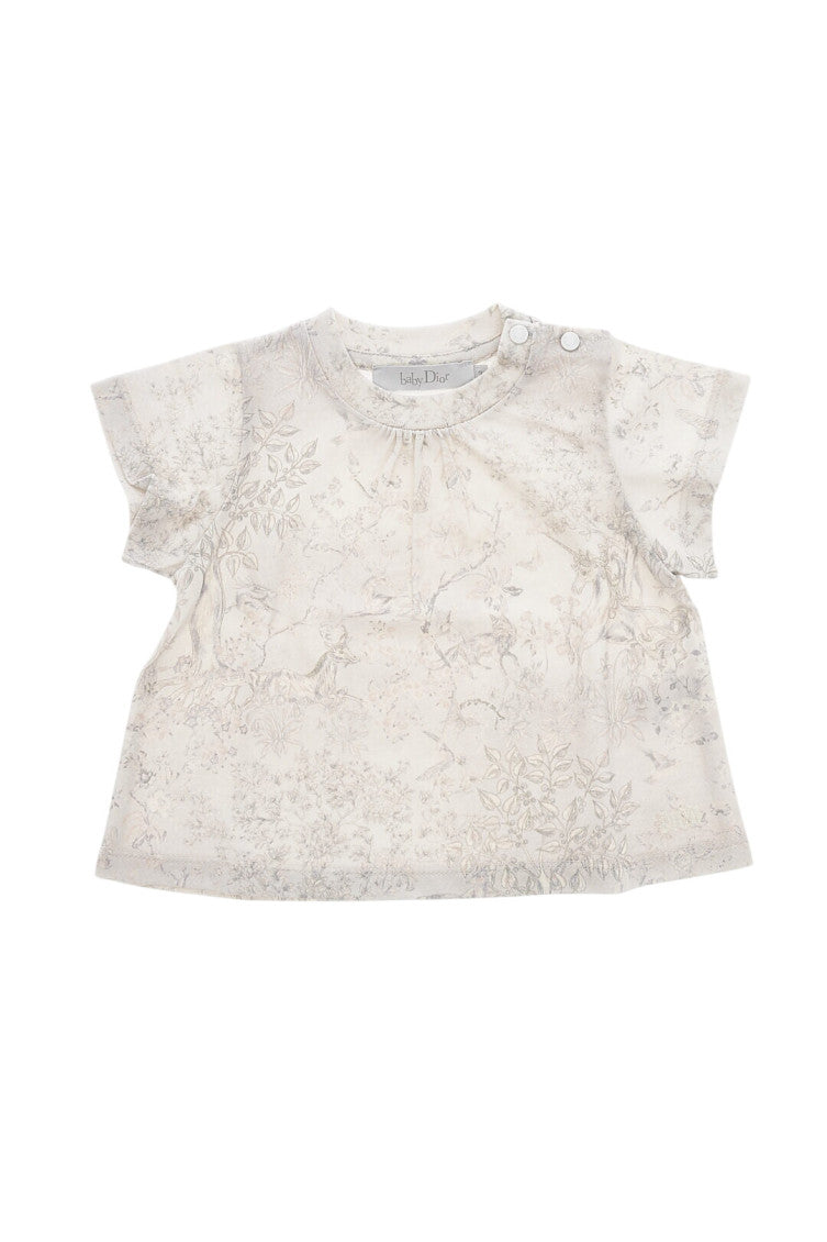 Baby Girl Grey Printed T-Shirt 1