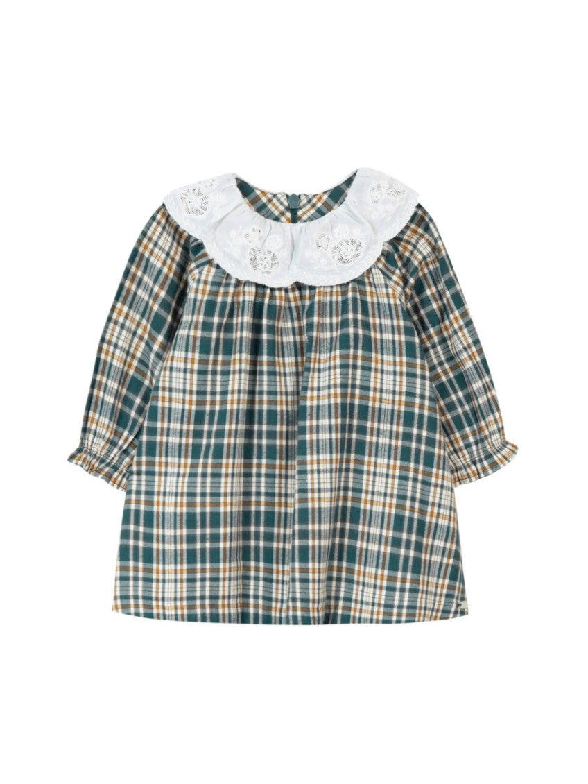 Baby Girl Blue Checks Dress 1