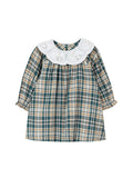 Baby Girl Blue Checks Dress 1
