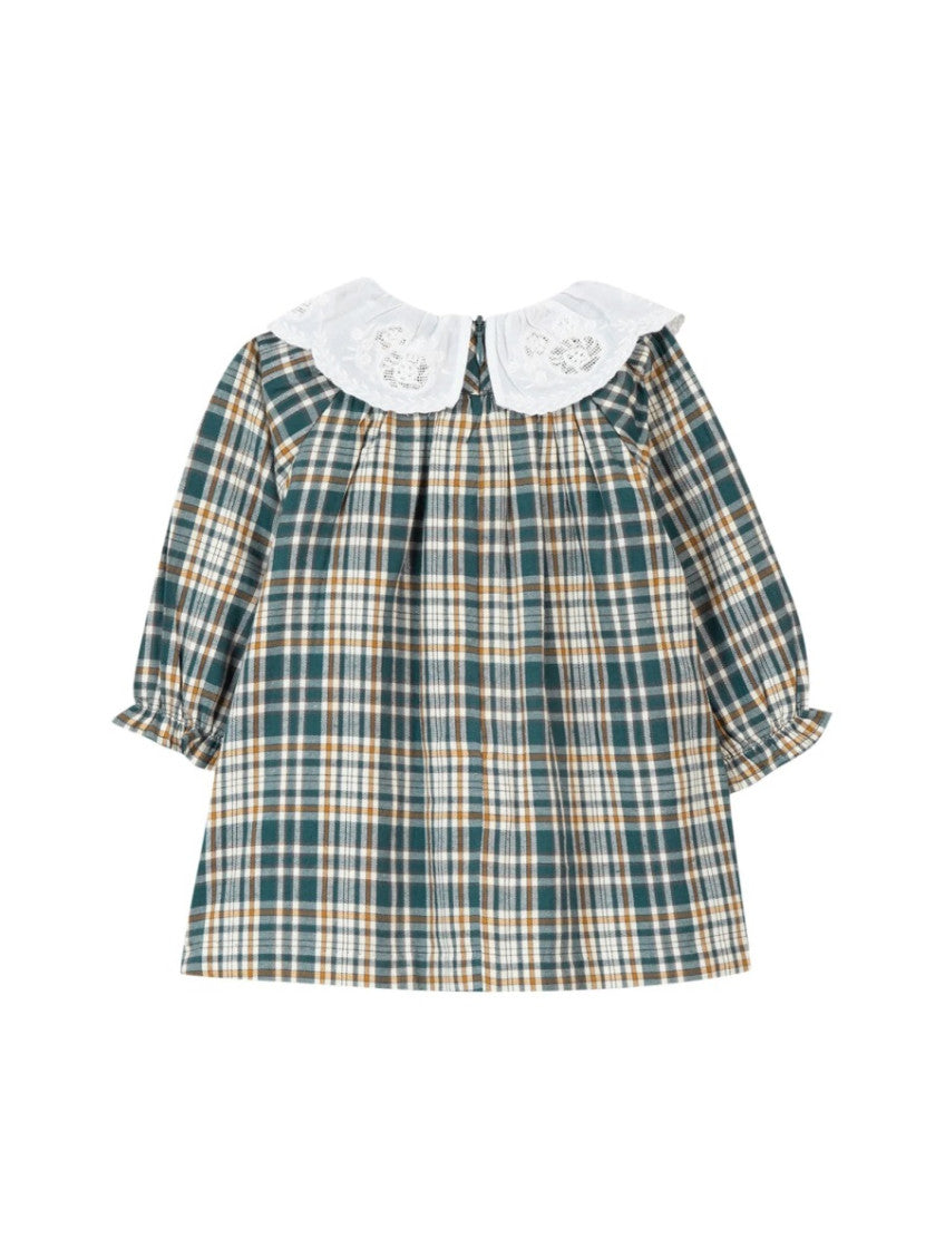 Baby Girl Blue Checks Dress 2