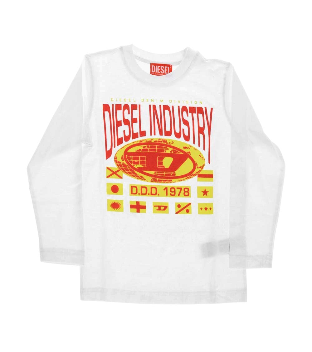 Boys White Graphic T-Shirt 1