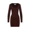 Brown Viscose Mini Dress 1