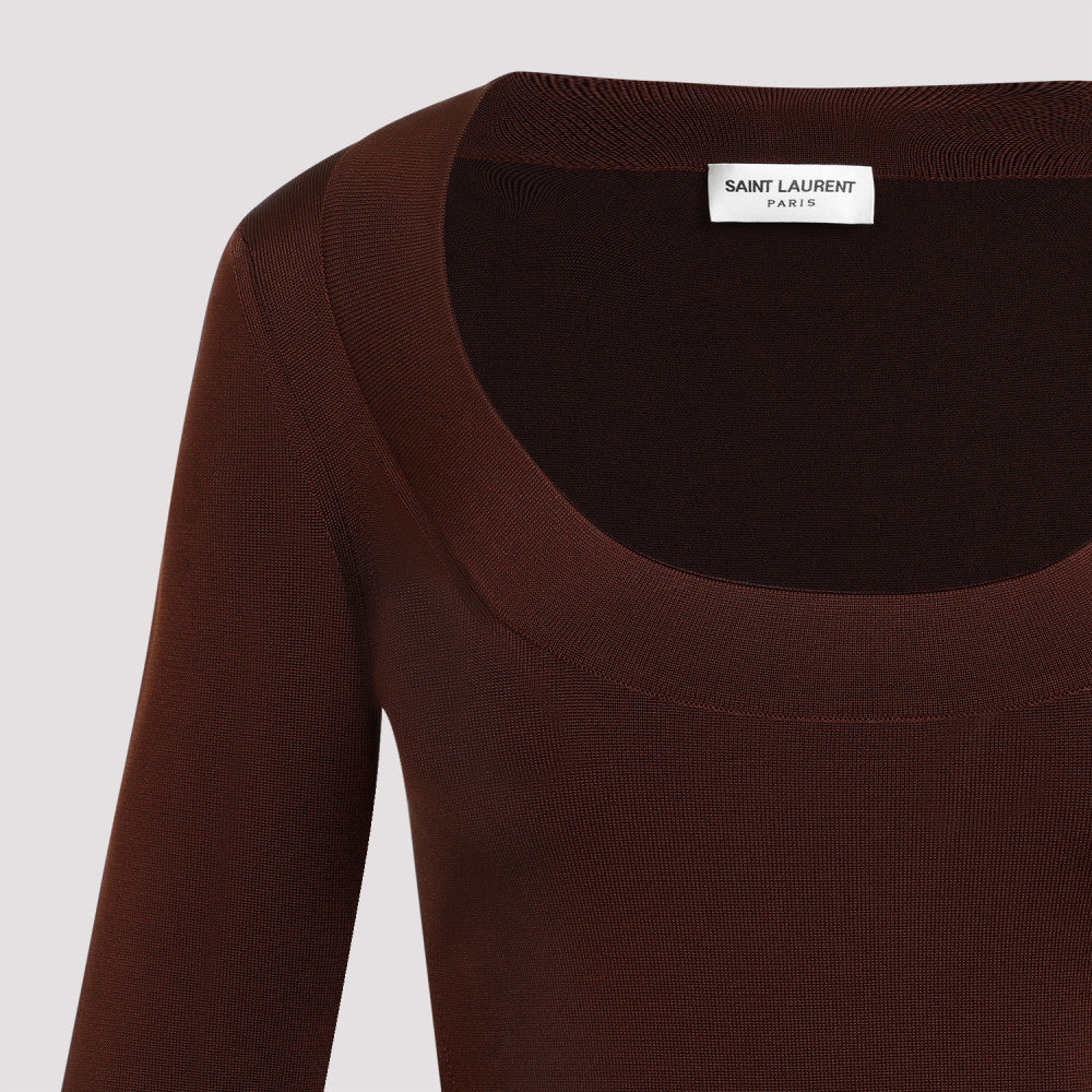 Brown Viscose Mini Dress 5