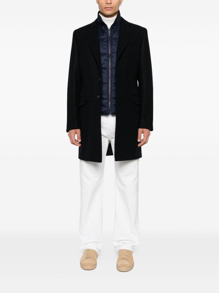 Navy Blue High-neck Coat 2