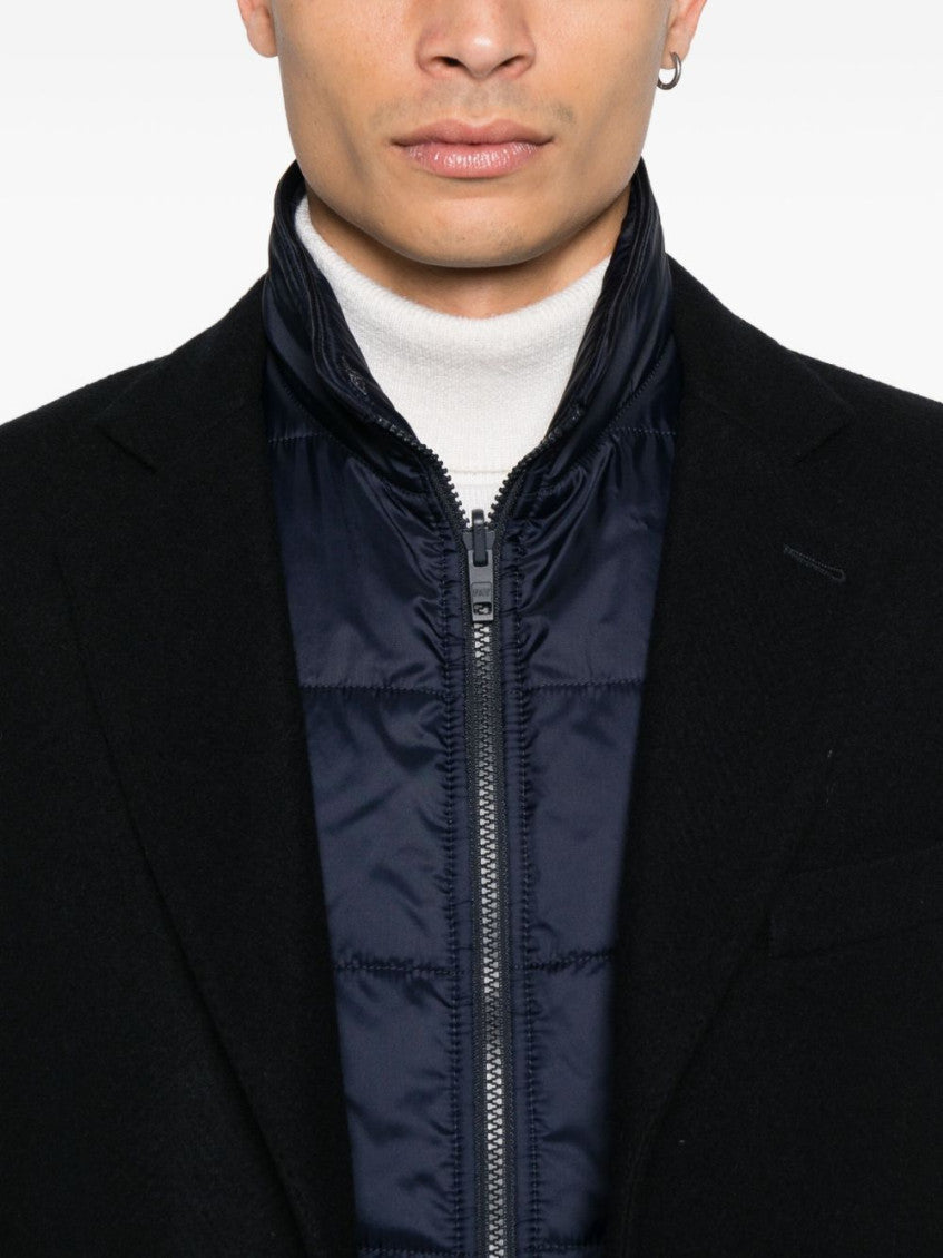 Navy Blue High-neck Coat 4