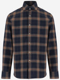 Navy Blue Check Shirt 1