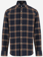Navy Blue Check Shirt 1