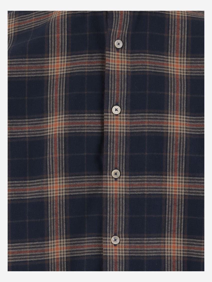 Navy Blue Check Shirt 3