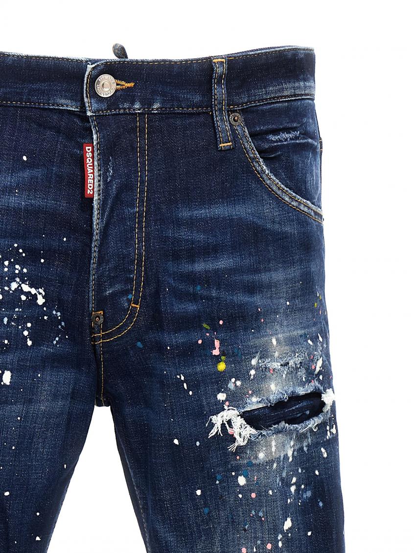 Blue Mid Rise Jeans 4