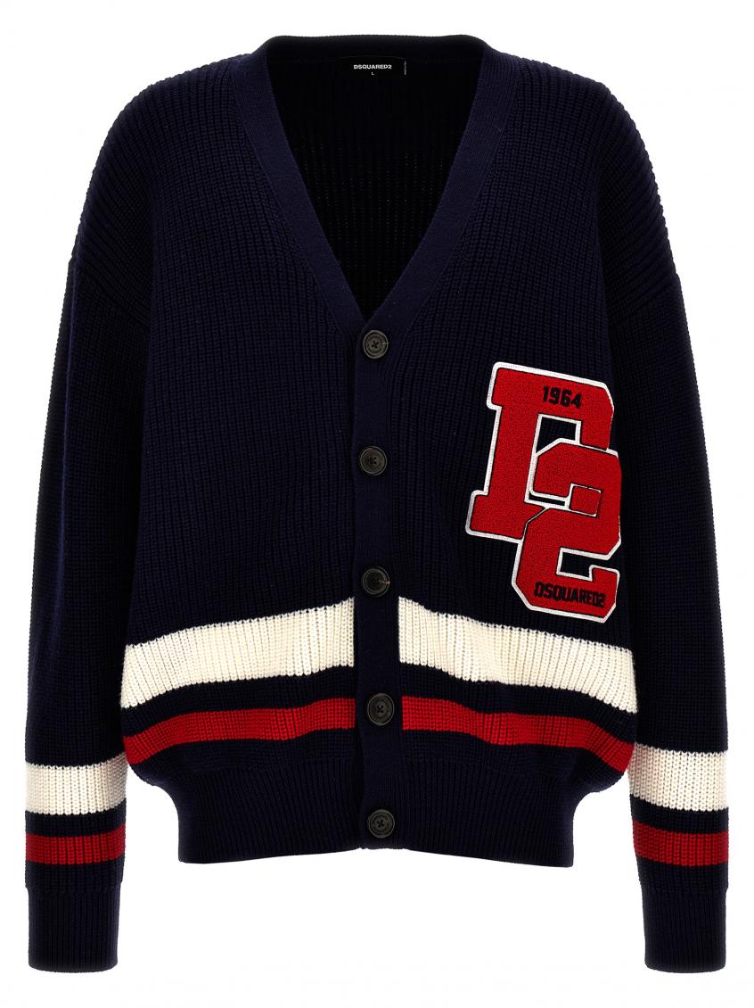 Blue Logo Patch Cardigan 2
