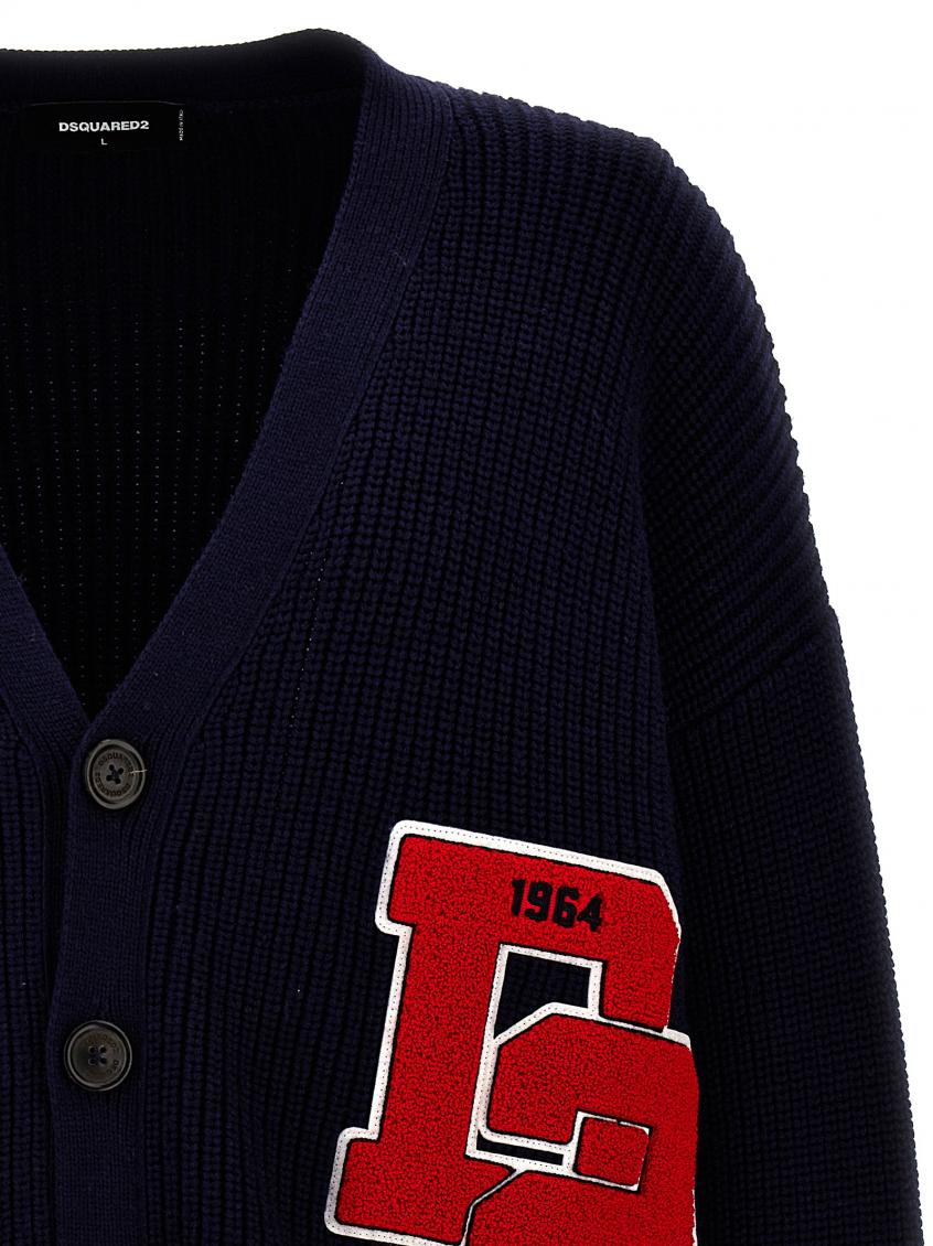 Blue Logo Patch Cardigan 4