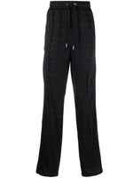 Black Logo Pattern Joggers 1