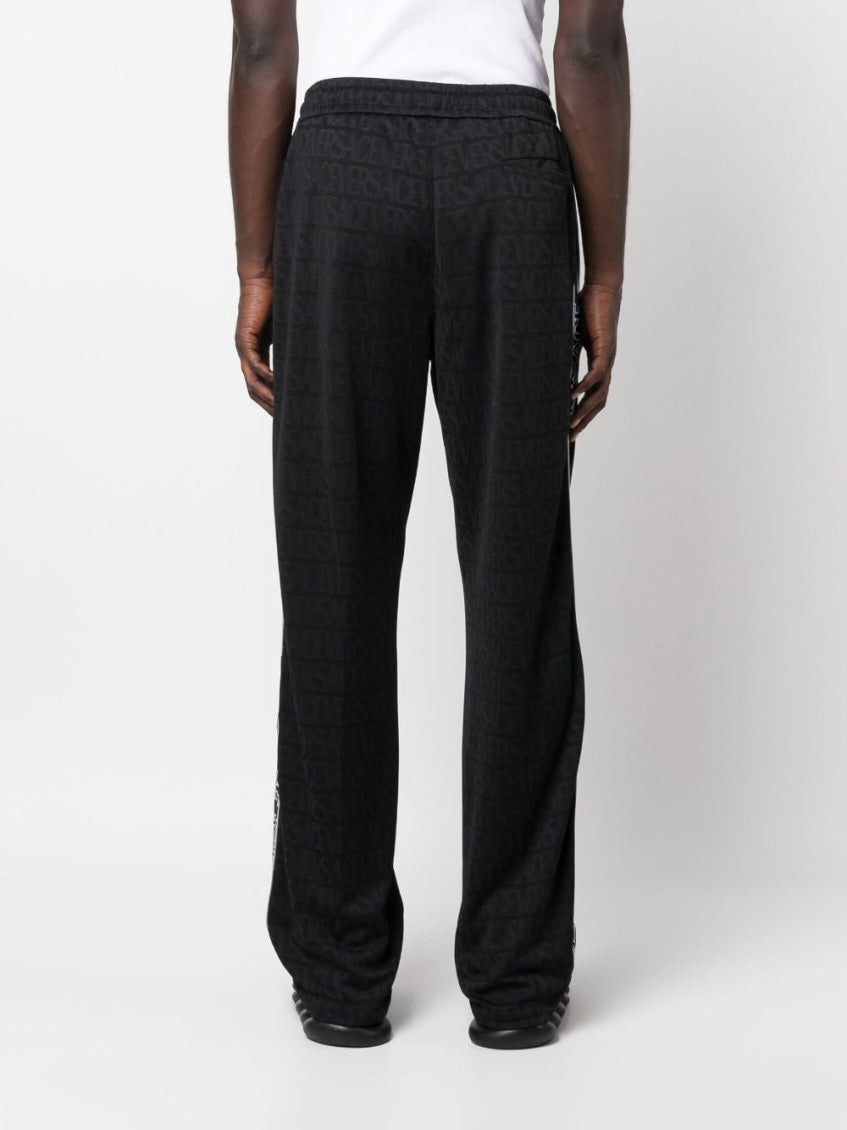 Black Logo Pattern Joggers 3