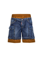 Multicolor Denim Bermuda Shorts 1