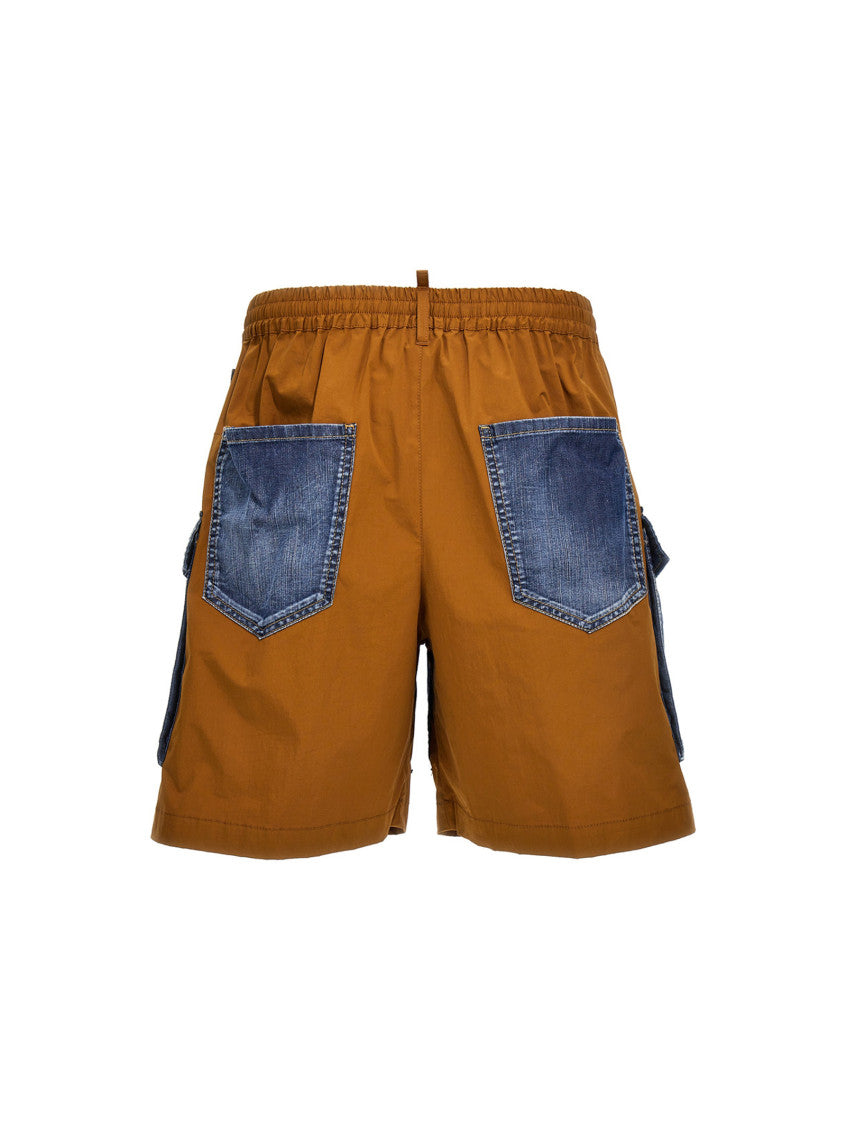 Multicolor Denim Bermuda Shorts 2
