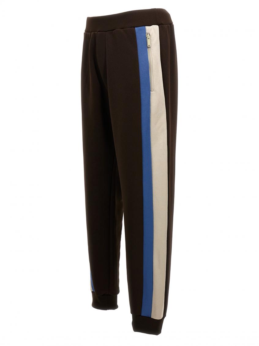 Brown Contrast Bands Joggers 4
