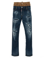 Blue Logo Tag Jeans 1