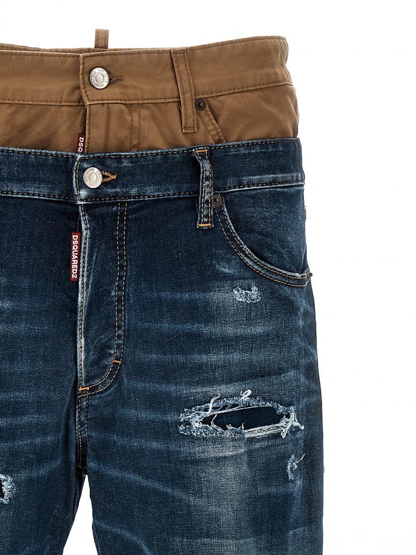 Blue Logo Tag Jeans 4