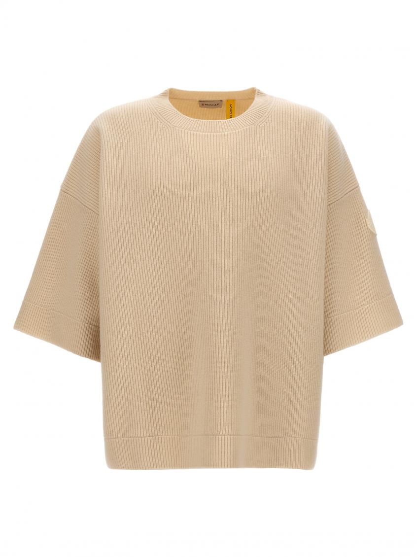 White Logo Patch Sweater 2