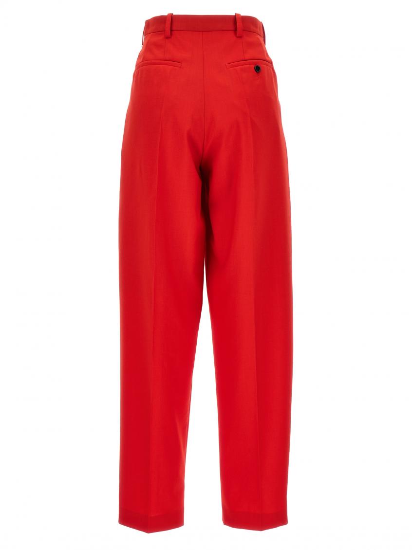 Red Front pleat pants 3