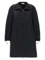 Black Satin parka 1