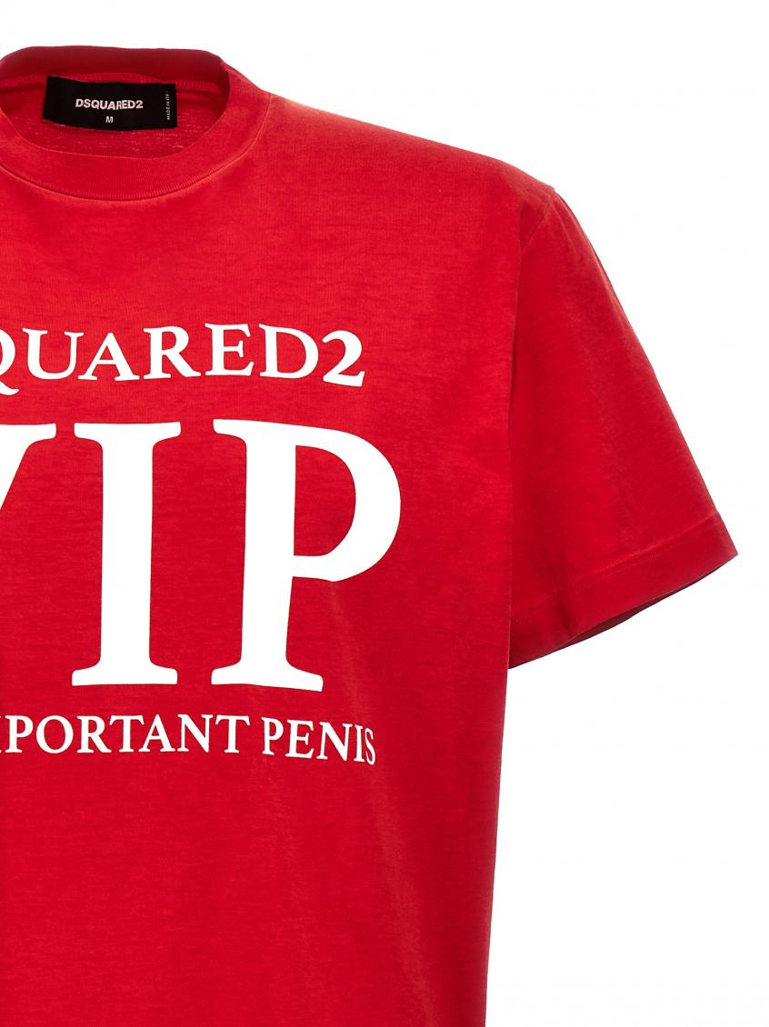 Red Slogan Print T-shirt 4
