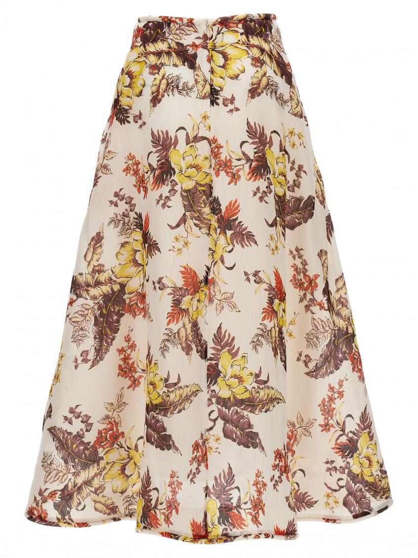 Multicolor Matchmaker Floral Flare Skirt 3