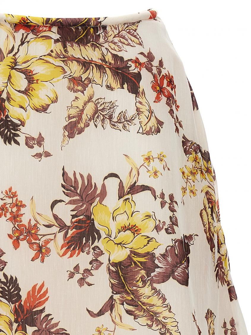 Multicolor Matchmaker Floral Flare Skirt 4
