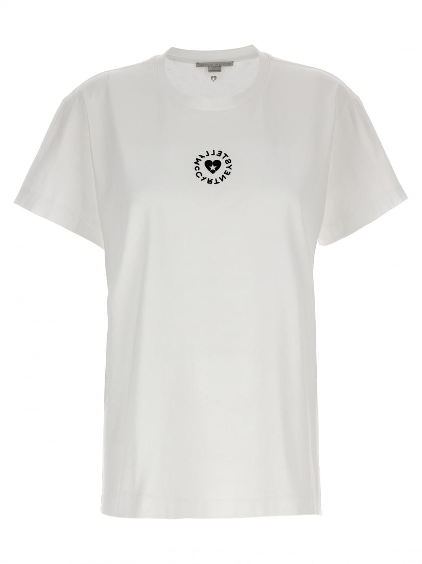 White Iconic Mini Heart T-shirt 1