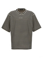 BlackWhite Striped Logo T-shirt 1