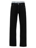 Black Double Waist Jeans 1
