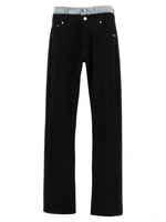 Black Double Waist Jeans 1