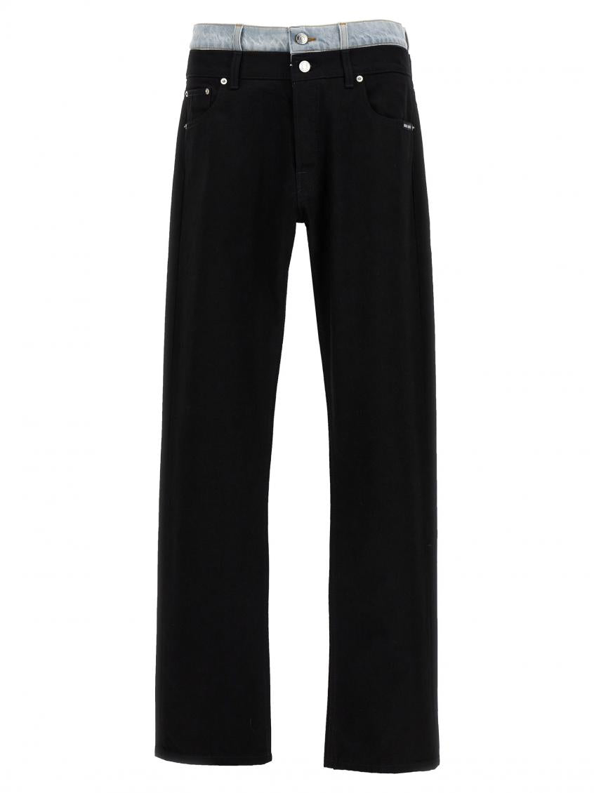 Black Double Waist Jeans 2