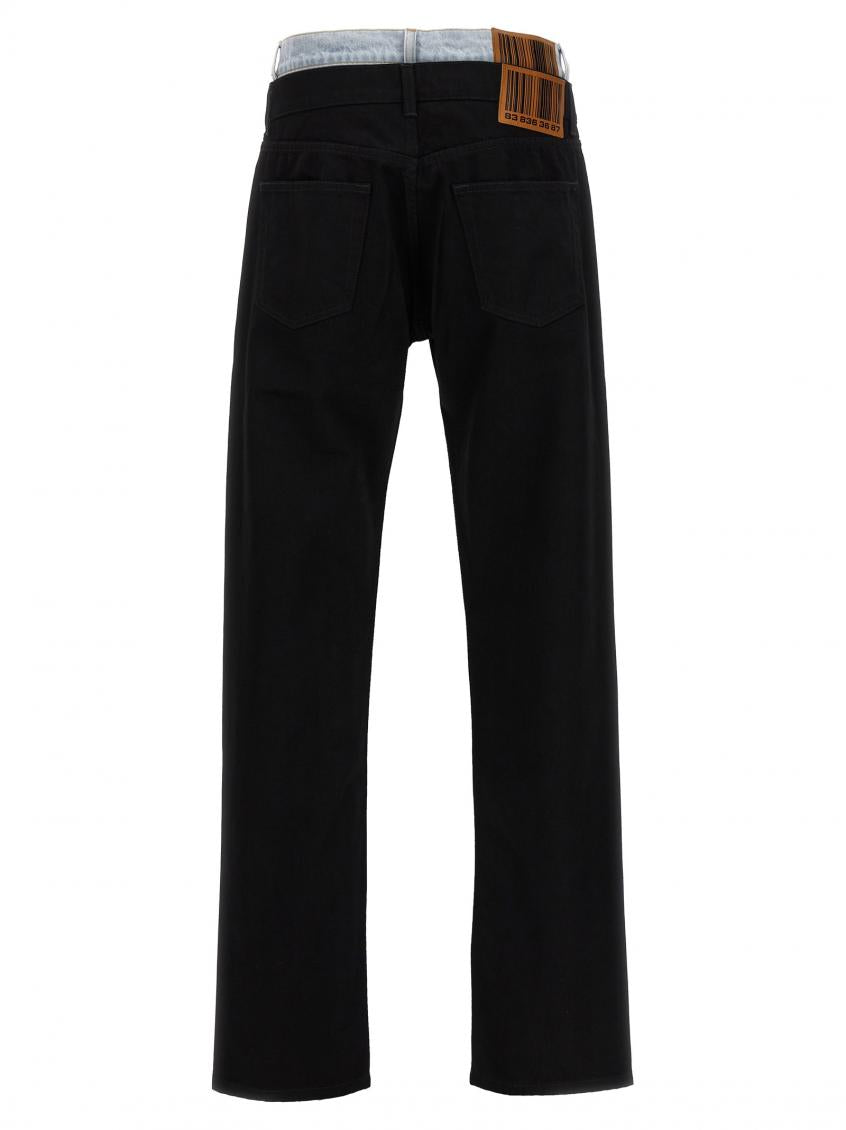 Black Double Waist Jeans 3