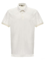White Embroidered Logo Polo 1