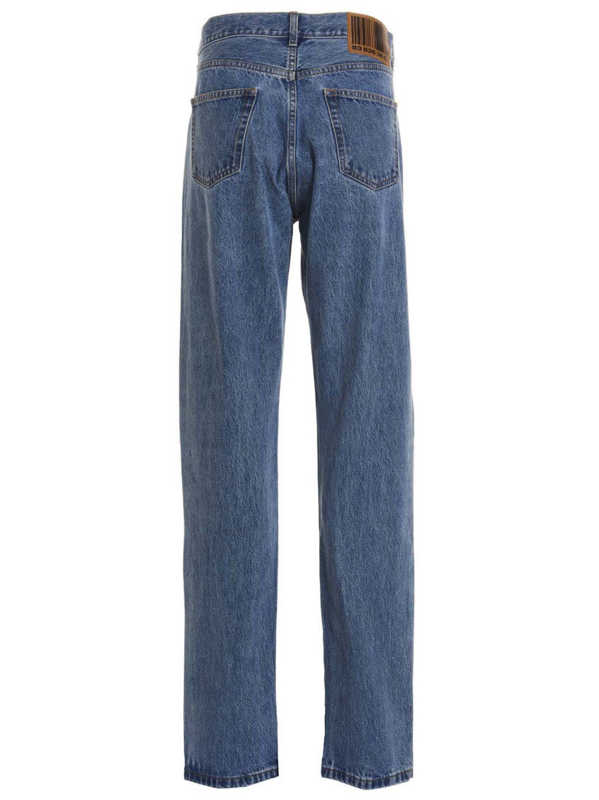 Blue Straight Leg Jeans 2